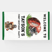 サッカーの一年目が終わる1歳の誕生日 横断幕 (横)