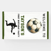 サッカーの一歳目切り1歳の誕生日 横断幕 (横)