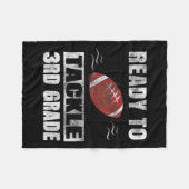 サッカーの三年生に取り組む フリースブランケット (正面(横))