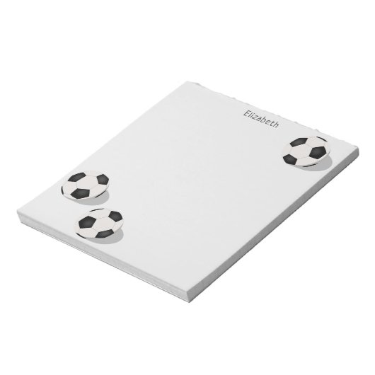 サッカーの三球パーソナライズされたスポーツ ノートパッド (回転)