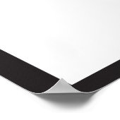 サッカーの上品な黒白を愛する女の子 ポスター (角)