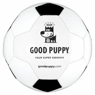 サッカーの上手な子犬 サッカーボール