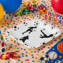サッカーの世界の紙皿 ペーパープレート