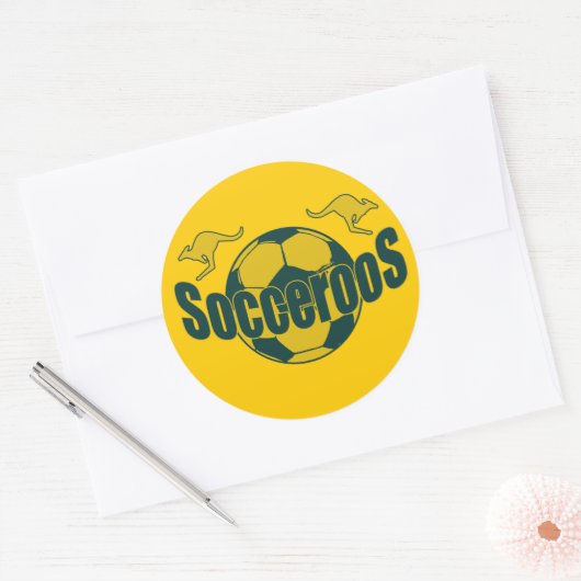 サッカーの世界サッカーのロオスのロゴギフト ラウンドシール (封筒)