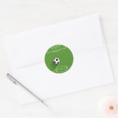 サッカーの世界ステッカー ラウンドシール (封筒)