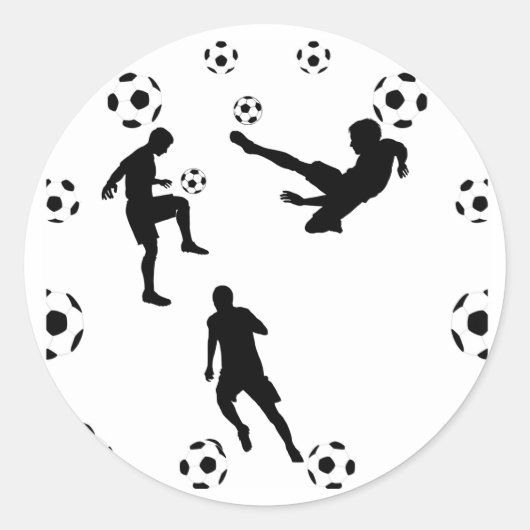 サッカーの世界ステッカー ラウンドシール (正面)