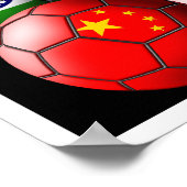 サッカーの世界ボールのポスター ポスター (角)