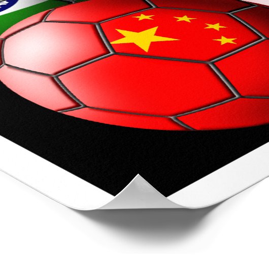 サッカーの世界ボールのポスター ポスター (角)