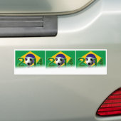 サッカーの世界選手権2014年 バンパーステッカー (車上)