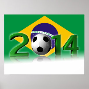 サッカーの世界選手権2014年 ポスター