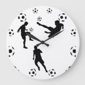サッカーの世界 壁掛け時計 ラージ壁時計 (正面)