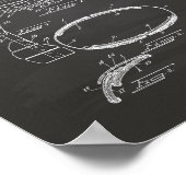 サッカーの保護ハーネス1927 - Chalkboard ポスター (角)