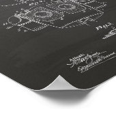 サッカーの保護1914特許技術Chalkboard ポスター (角)