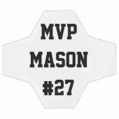 サッカーの個人化選手番号名MVP サッカーボール (フラット)