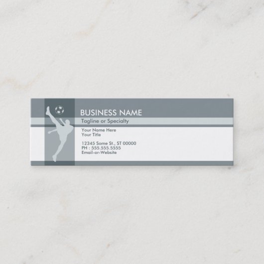 サッカーの優雅さ スキニー名刺 (正面)