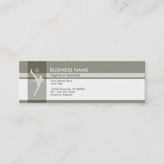 サッカーの優雅さ スキニー名刺 (正面)