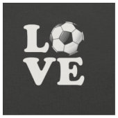 サッカーの光沢のあるサッカーボールのための愛 ファブリック (クローズアップ)