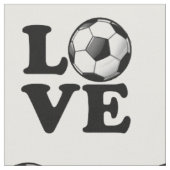 サッカーの光沢のあるサッカーボールのための愛 ファブリック (クローズアップ)
