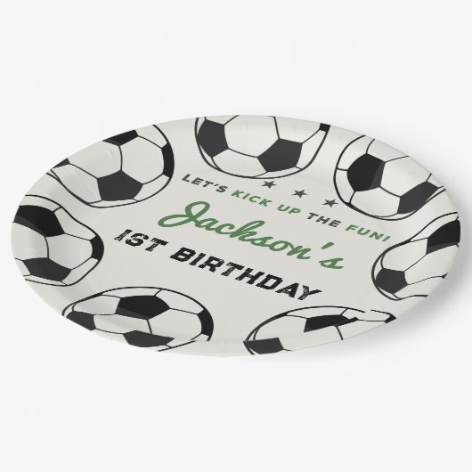 サッカーの全星誕生日会 ペーパープレート (アングル)