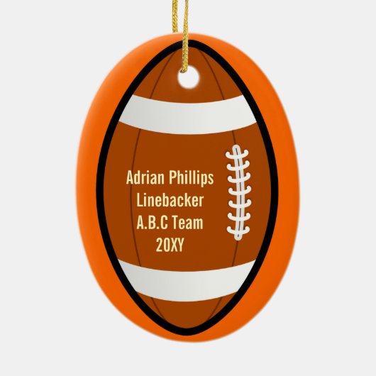 サッカーの写真オーナメント セラミックオーナメント (裏面)