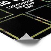 サッカーの写真コラージュのチーム名ポスター ポスター (角)