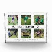 サッカーの写真コラージュテンプレート フォトブロック (正面)