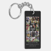 サッカーの写真コラージュ キーホルダー (正面左)