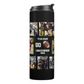 サッカーの写真コラージュ タンブラー (回転左)