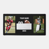 サッカーの写真コラージュ デスクマット (キーボード&マウス)