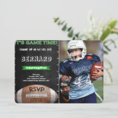 サッカーの写真招待状 招待状 (スタンド正面)