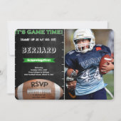 サッカーの写真招待状 招待状 (正面)