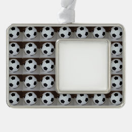 サッカーの写真 シルバープレートフレームオーナメント