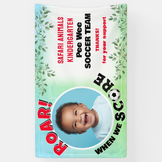 サッカーの写真 横断幕 (縦)