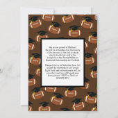 サッカーの卒業式スポーツブラウン発表 招待状 (裏面)