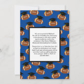 サッカーの卒業式スポーツブルー発表 招待状 (裏面)