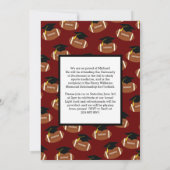 サッカーの卒業式スポーツマルーン発表 招待状 (裏面)