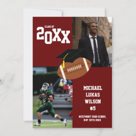 サッカーの卒業式スポーツマルーン発表 招待状