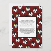 サッカーの卒業式スポーツ大会発表 招待状 (裏面)