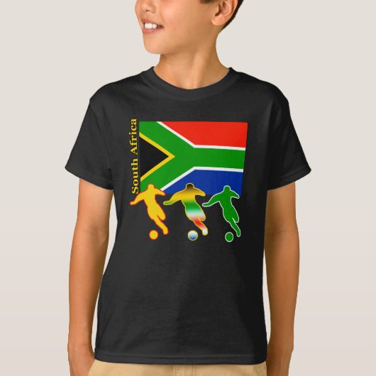 サッカーの南アフリカ共和国の暗闇のTシャツ Tシャツ (正面)