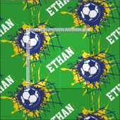 サッカーの名前スコア緑のファブリック ファブリック (タイル)