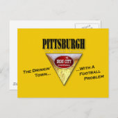 サッカーの問題がある飲み町ピッツバーグ ポストカード (正面/裏面)