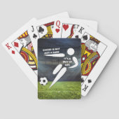 サッカーの基本黒いTシャツを生きる トランプ (裏面)