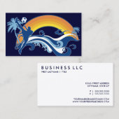 サッカーの夏の名刺 名刺 (正面/裏面)