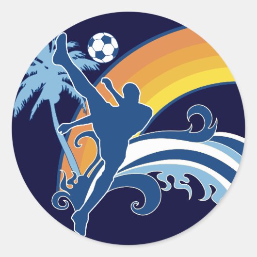 サッカーの夏 ラウンドシール (正面)