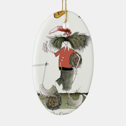 サッカーの大尉の赤のチーム セラミックオーナメント (右)