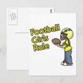 サッカーの女の子がルール! ポストカード (正面/裏面)