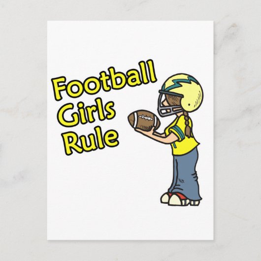 サッカーの女の子がルール! ポストカード (正面)