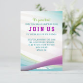 サッカーの女の子のバーの（ユダヤ教の）バル・ミツバーの招待状のパーティーカード 招待状 (スタンド正面)