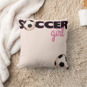 サッカーの女の子の装飾用クッション クッション (ブランケット)
