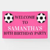 サッカーの女の子の誕生日|時カスタム代 横断幕 (横)